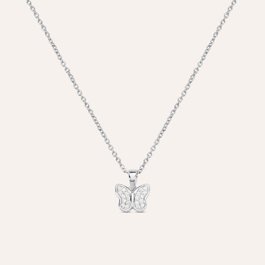 Collana Stroili Silver Moments Argento Pendente Farfalla Cubic Zirconia