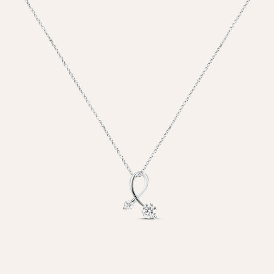 Collana Stroili Silver Elegance Argento Pendente con Intreccio e Cubic Zirconia