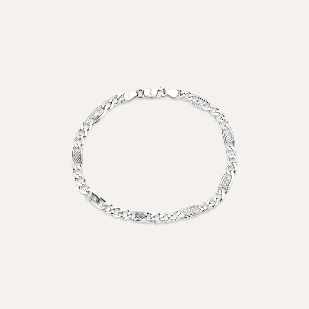 Bracciale Uomo Stroili Gentleman Argento Catena A Maglia Alternata 1/3