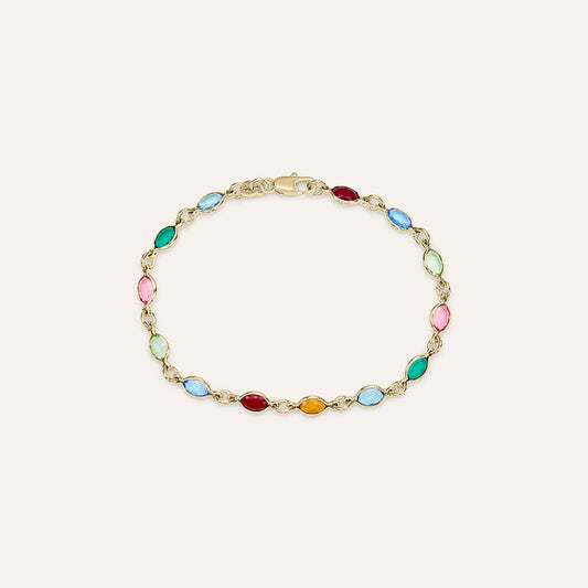 Bracciale Stroili Golden Dream Metallo Pvd Oro Cubic Zirconia Multicolore