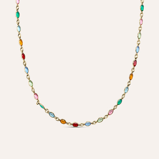 Collana Stroili Golden Dream Metallo Pvd Oro Cubic Zirconia Multicolore