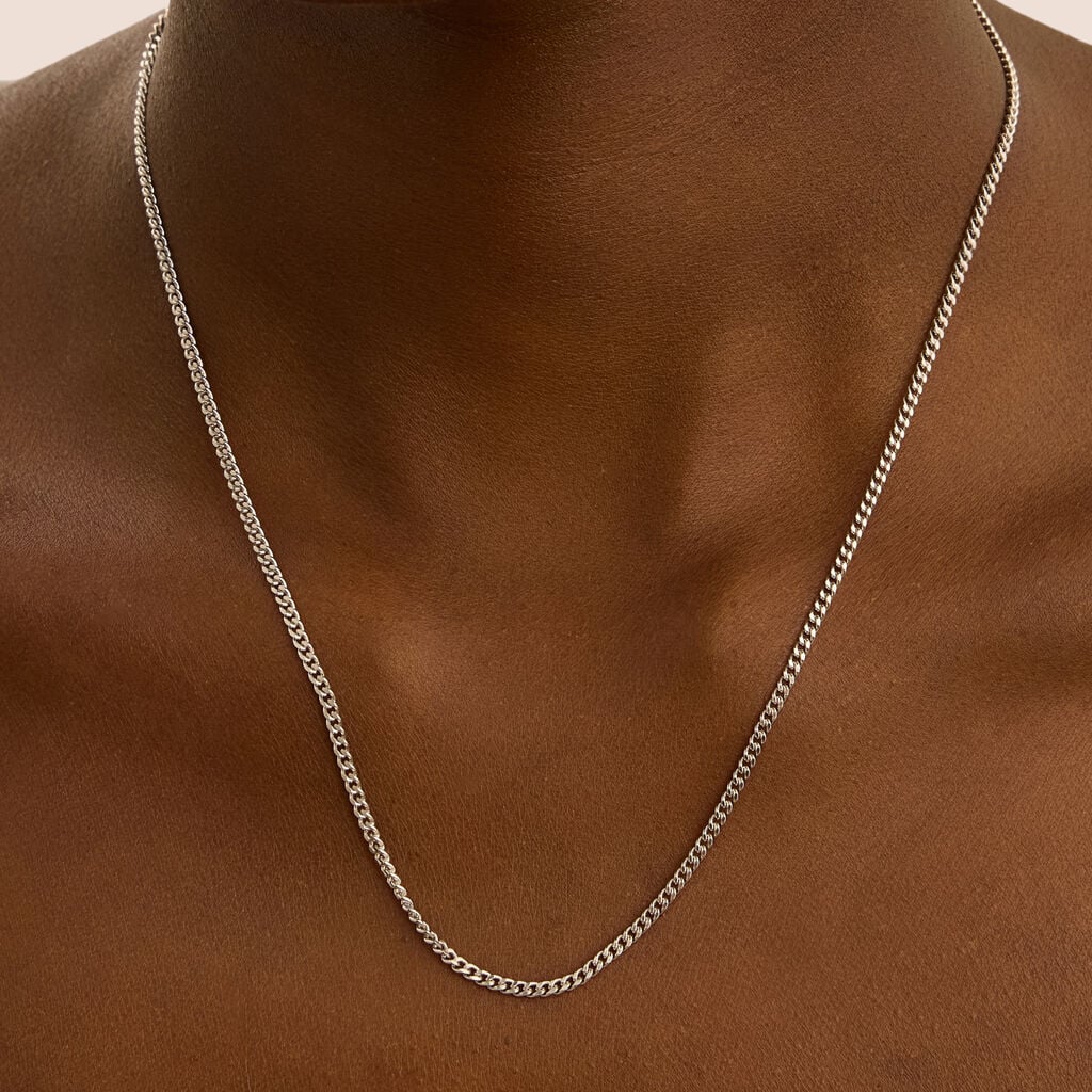 Collana Stroili Silver Collection Catena Argento Maglia Groumette