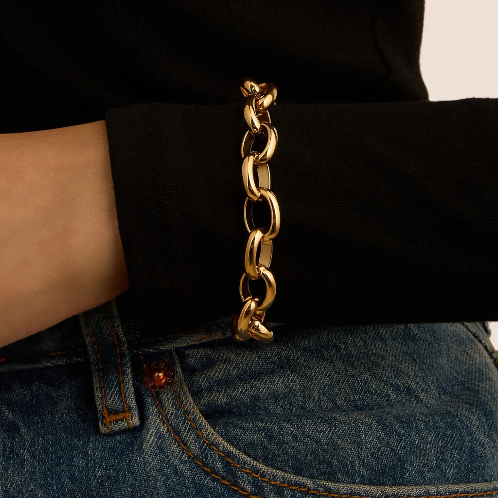Bracciale Stroili Golden Dream Catena Pvd Oro Maglia Rolò