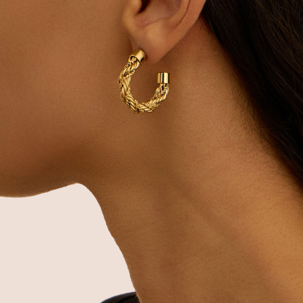 Orecchini Stroili Radiance Boccole Pvd Oro Fune