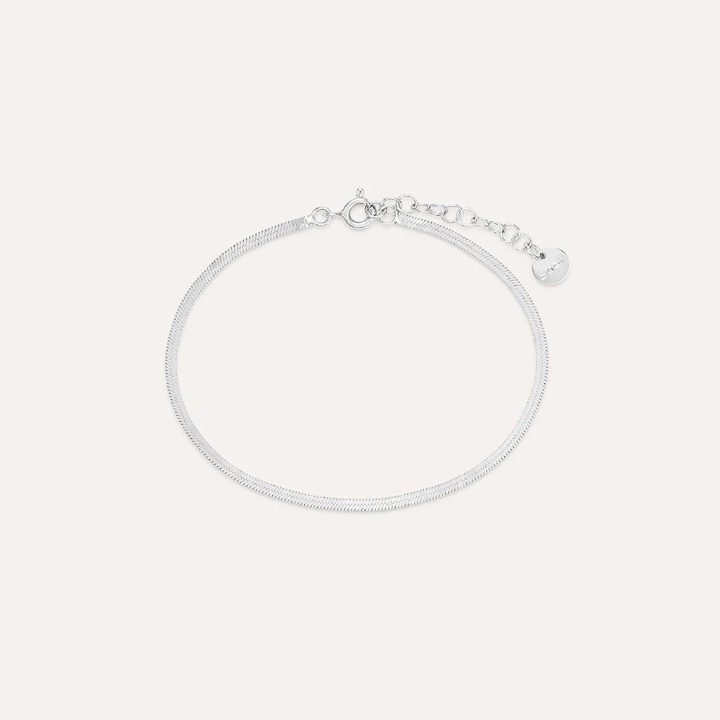 Bracciale Stroili Silver Collection Catena Argento Maglia Coreana Flat