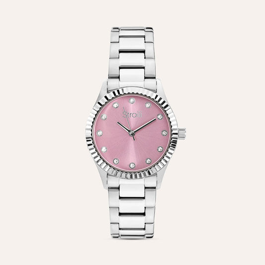 Orologio Stroili Positano Lady 30 Mm Acciaio Braccialato Quadrante Rosa