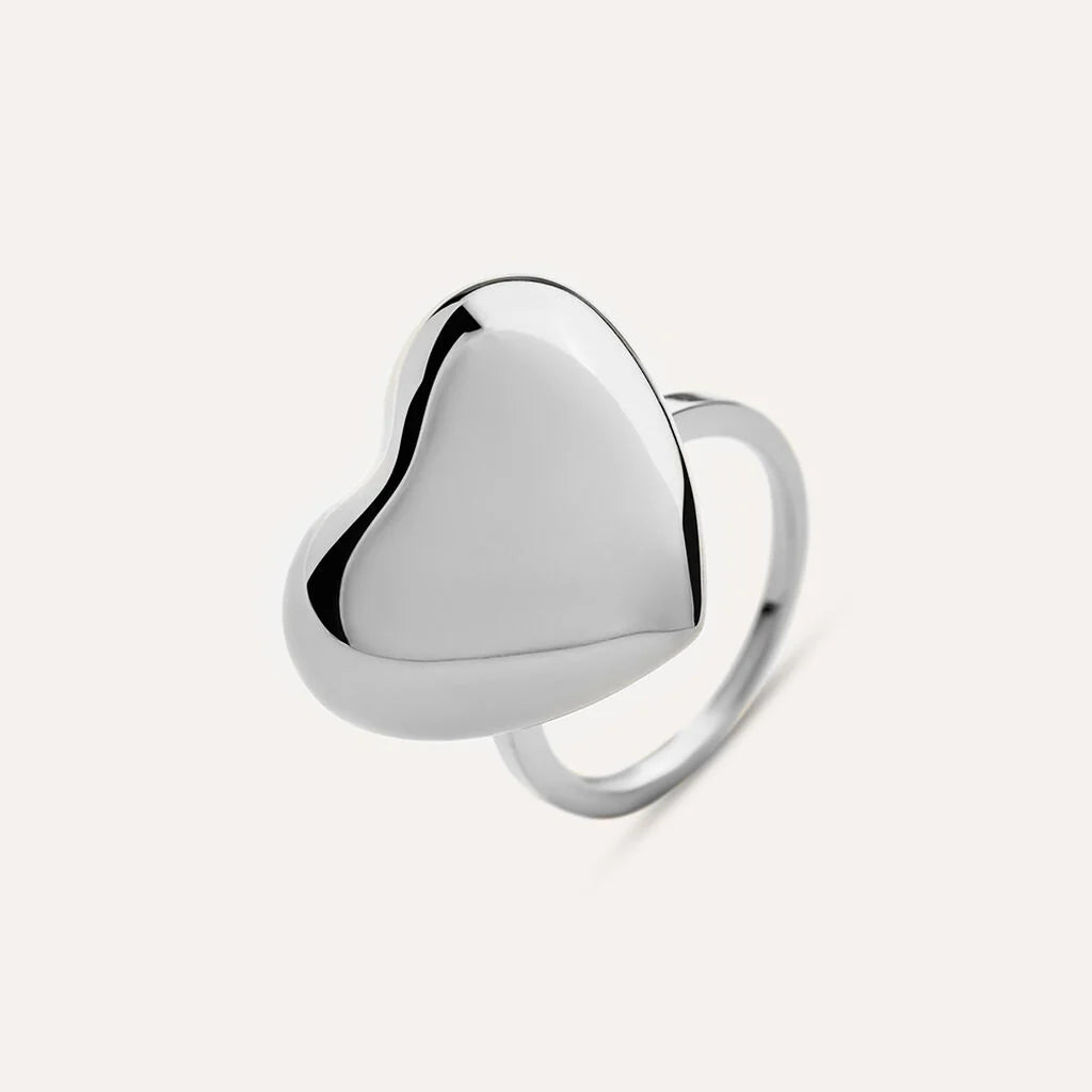 Anello Stroili Code Acciaio Con Cuore Bombato - Misura 16