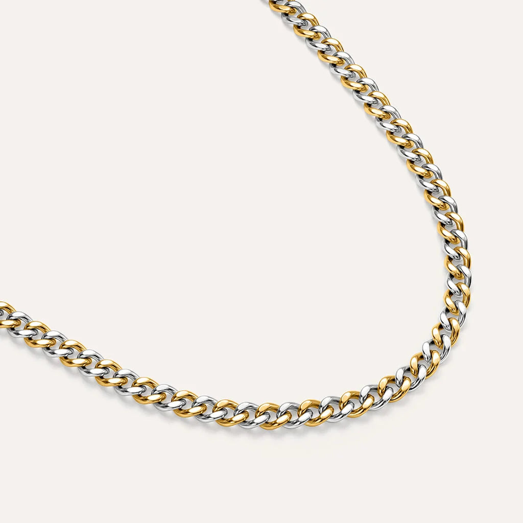 Collana Stroili Man Code Acciaio Bicolore Maglia Groumette