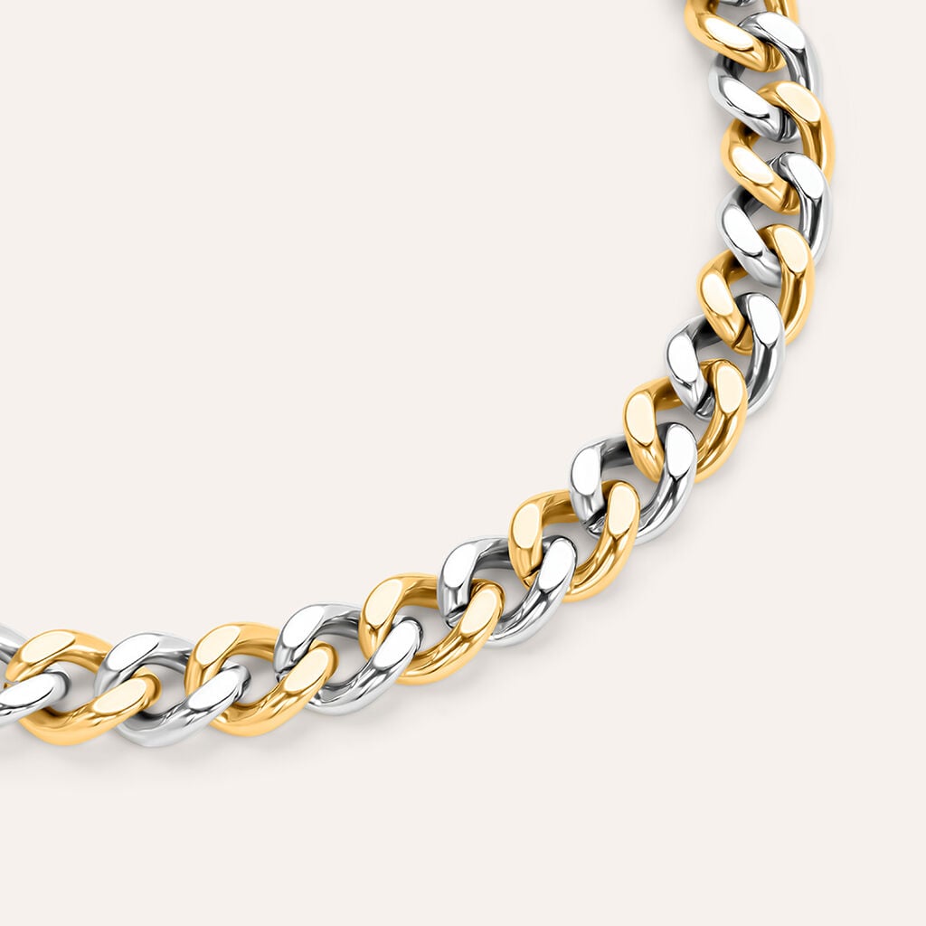Bracciale Stroili Man Code Acciaio Bicolore Maglia Groumette