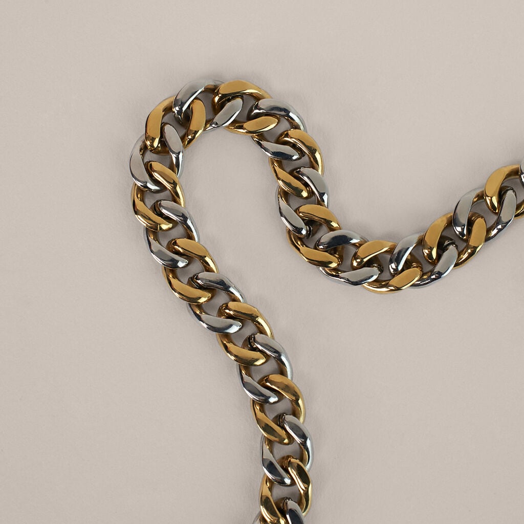 Bracciale Stroili Man Code Acciaio Bicolore Maglia Groumette