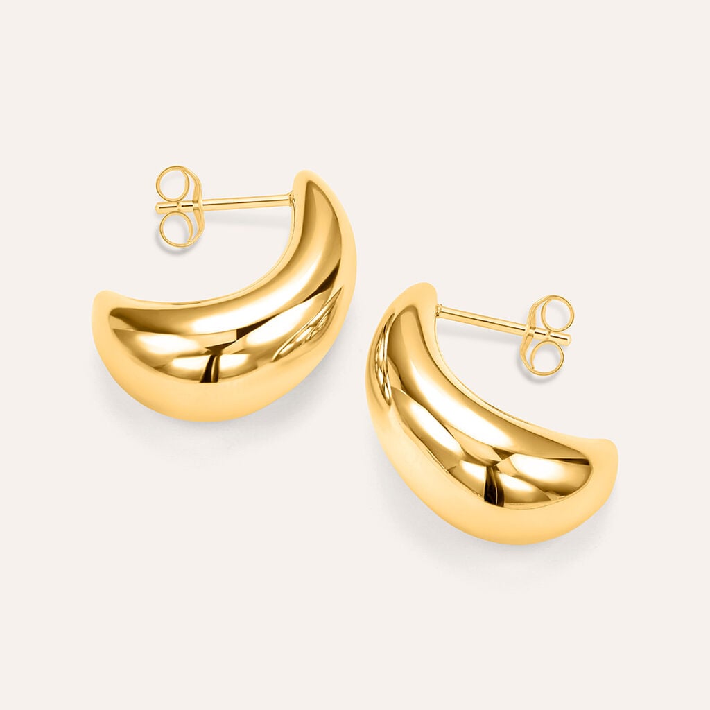 Orecchini Semiboccole Stroili Lady Code a Goccia Pvd Oro