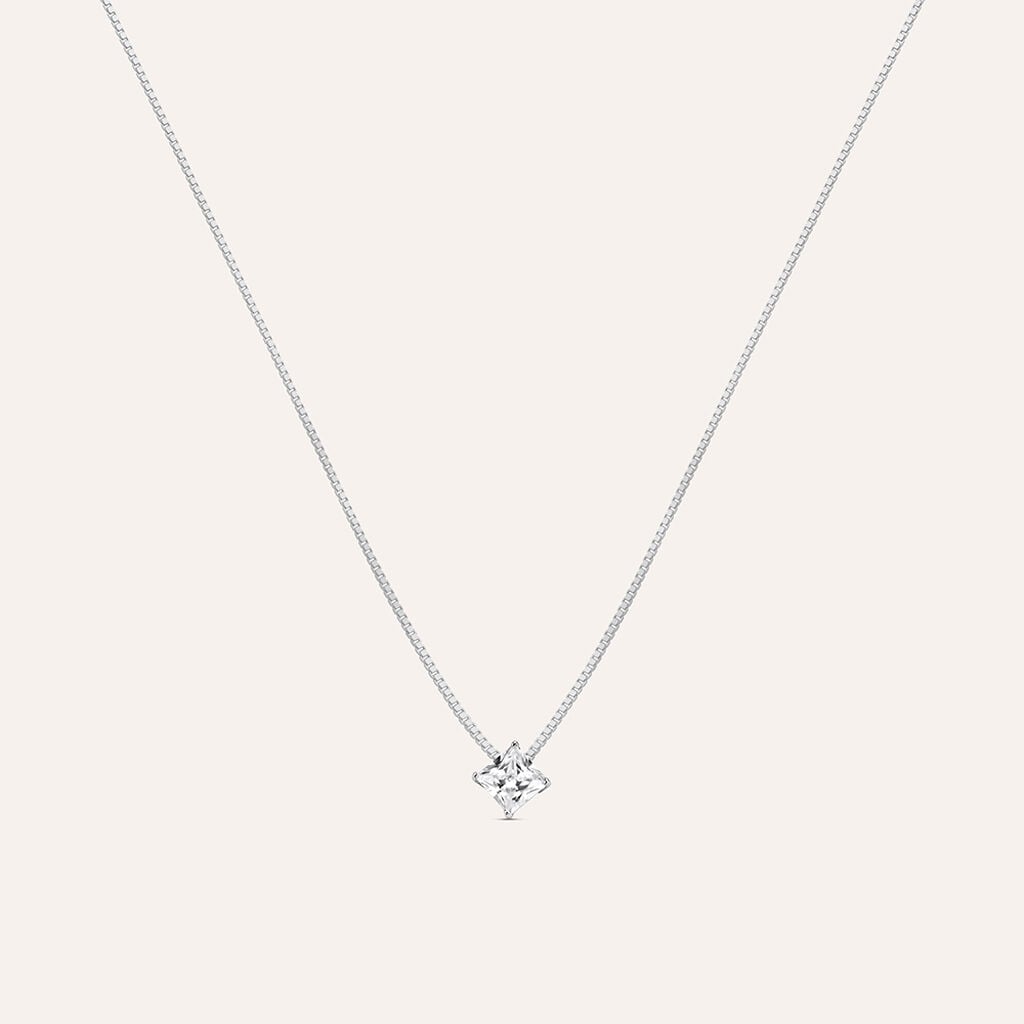 Collana Stroili Silver Elegance Argento Pendente Punto Luce Cubic Zirconia