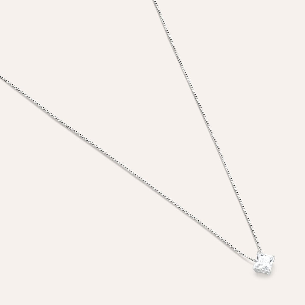 Collana Stroili Silver Elegance Argento Pendente Punto Luce Cubic Zirconia