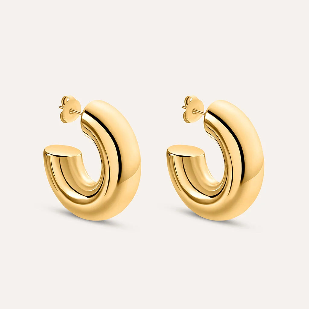 Orecchini A Cerchio Stroili Lady Code  Pvd Oro