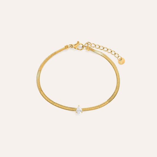 Bracciale Stroili Radiance Acciaio Pvd Oro Cristallo Centrale