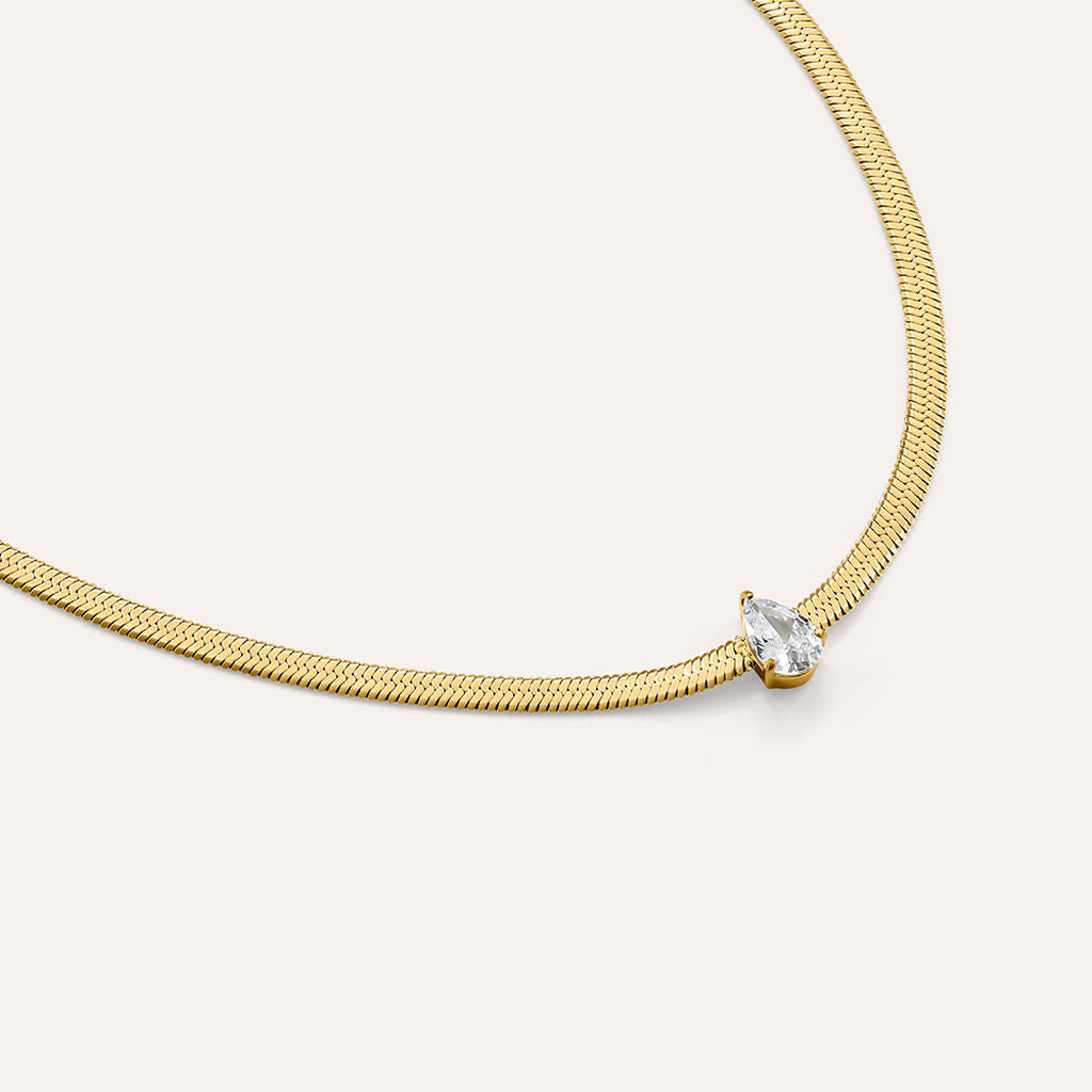 Bracciale Stroili Radiance Acciaio Pvd Oro Cristallo Centrale