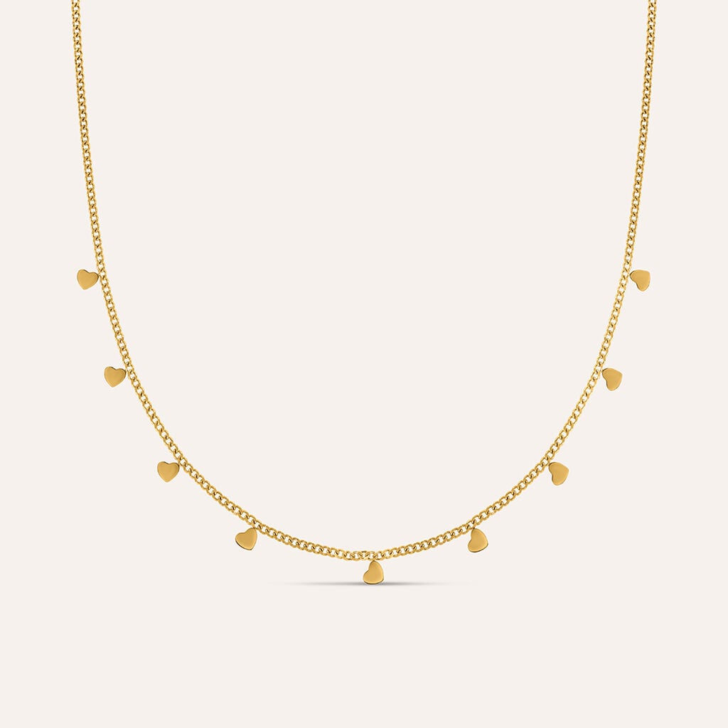 Collana Stroili Radiance Pvd Oro Pendenti Cuoricini