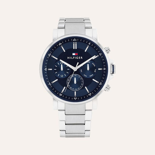 Orologio Tommy Hilfiger Tyson Multi 43 Mm Acciaio Braccialato Blu