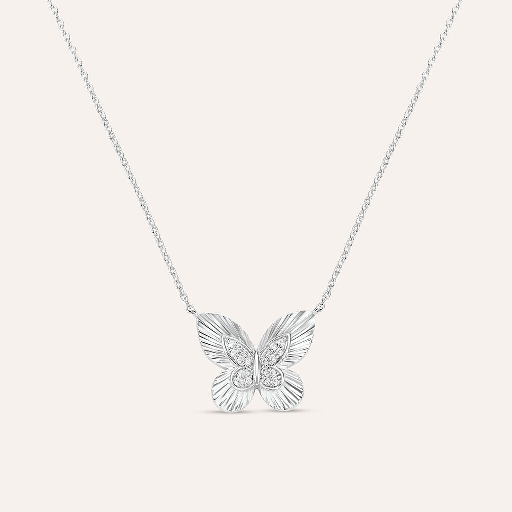 Collana Stroili Silver Moments Farfalla Argento Cubic Zirconia