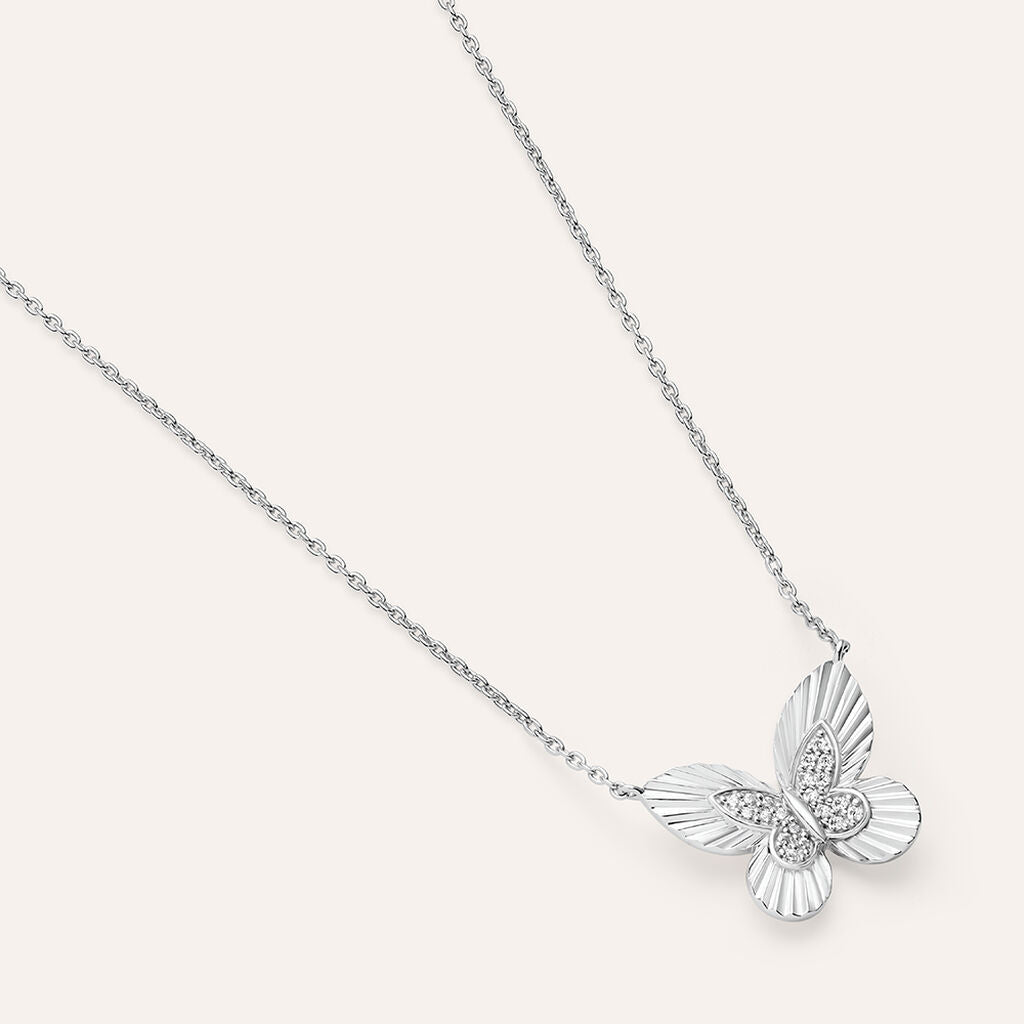 Collana Stroili Silver Moments Farfalla Argento Cubic Zirconia
