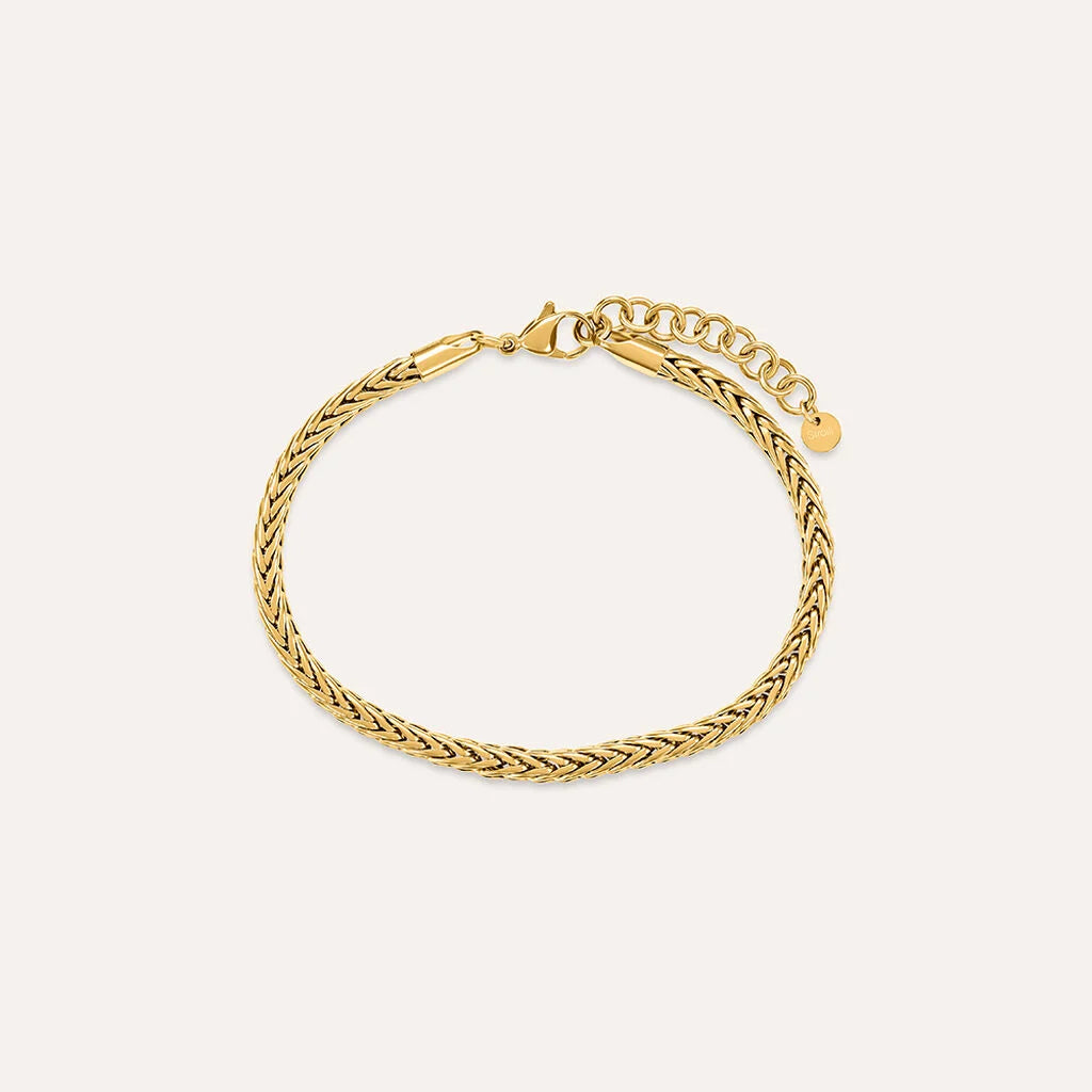 Bracciale Uomo Stroili Man Code Acciaio Pvd Oro Maglia Fune