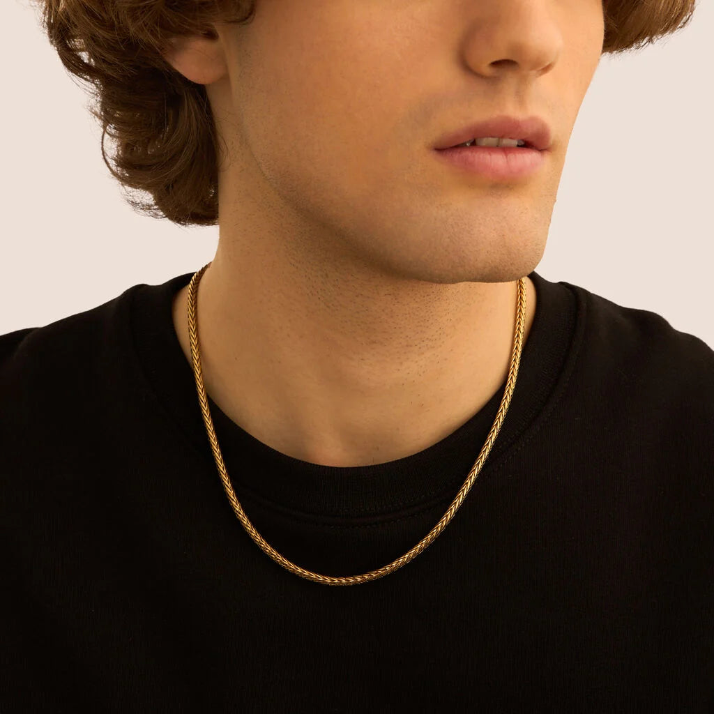 Collana Uomo Stroili Man Code Acciaio Pvd Oro Maglia Fune