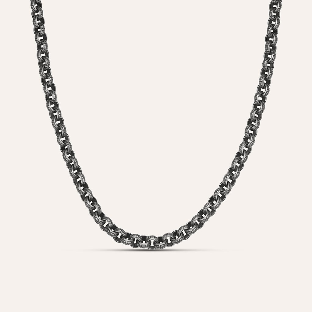 Collana Uomo Stroili Man Code Acciaio Bicolore Maglia Rolò