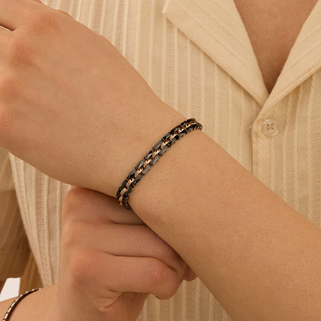 Bracciale Uomo Stroili Man Code Acciaio Bicolore
