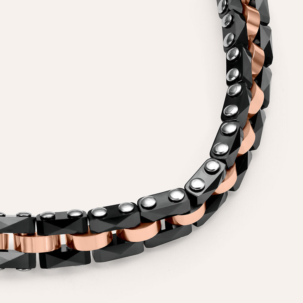 Bracciale Uomo Stroili Man Code Acciaio Bicolore