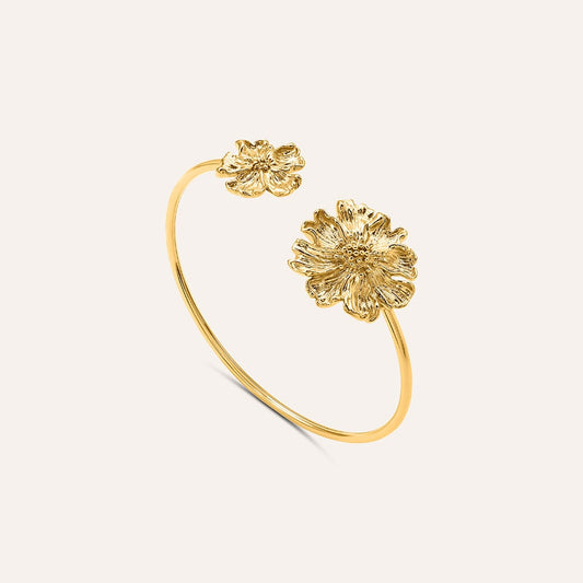 Bracciale Rigido Stroili Radiance Acciaio Pvd Oro Fiori
