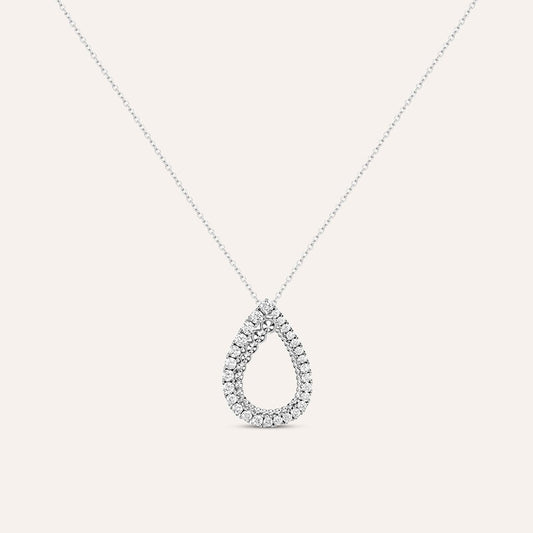 Collana Stroili Silver Shine Argento Pendente Goccia Sferette e Cubic Zirconia