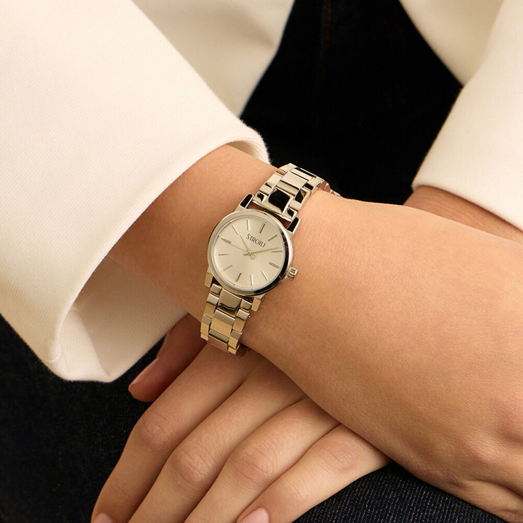 Orologio Stroili Bruxelles Lady 26 Mm Acciaio Braccialato Quadrante Silver