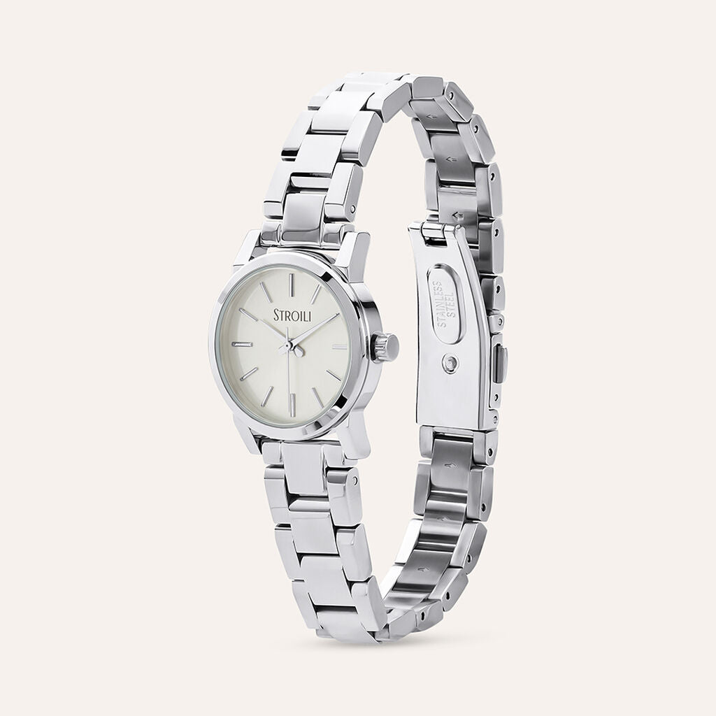 Orologio Stroili Bruxelles Lady 26 Mm Acciaio Braccialato Quadrante Silver