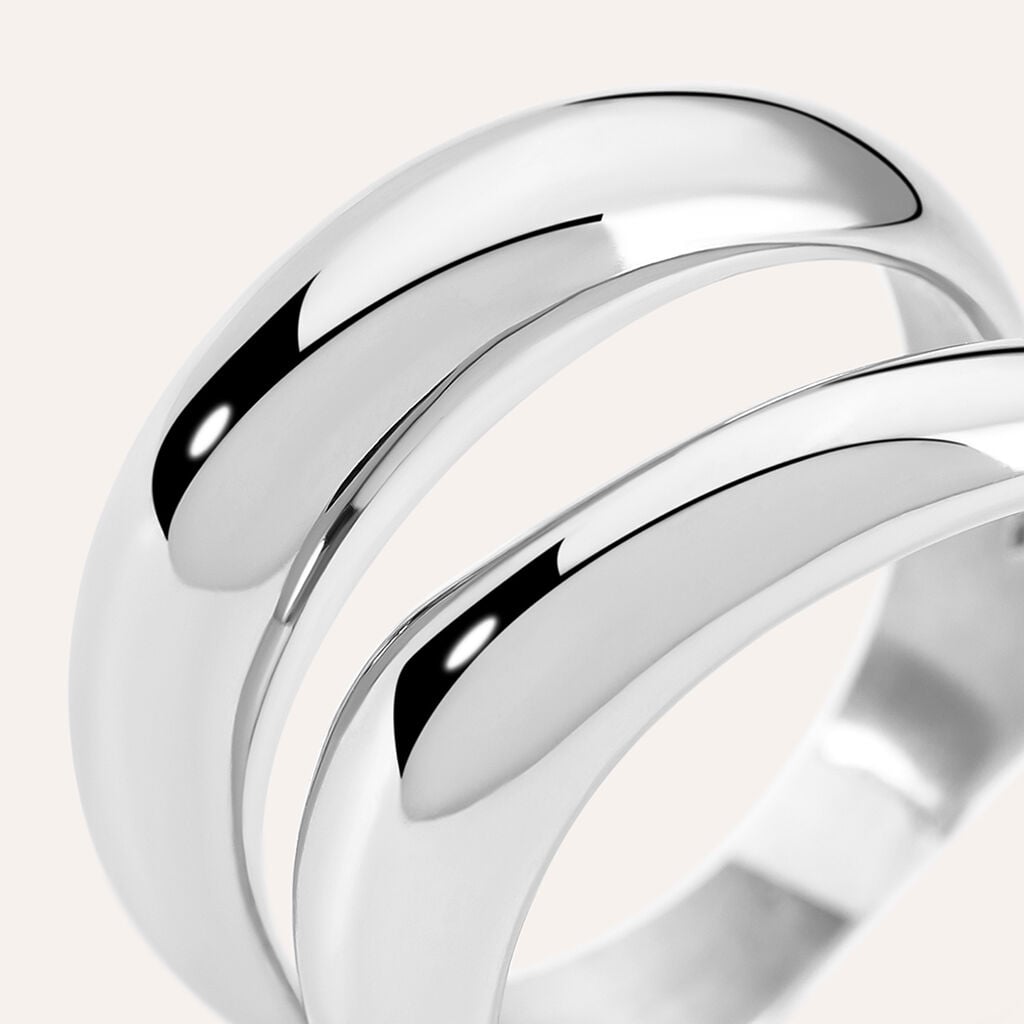 Anello Doppia Fascia Stroili Moonlight Acciaio - Misura 12