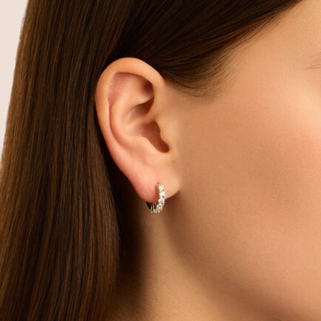 Orecchini Boccolette Stroili Silver Elegance Argento Cubic Zirconia