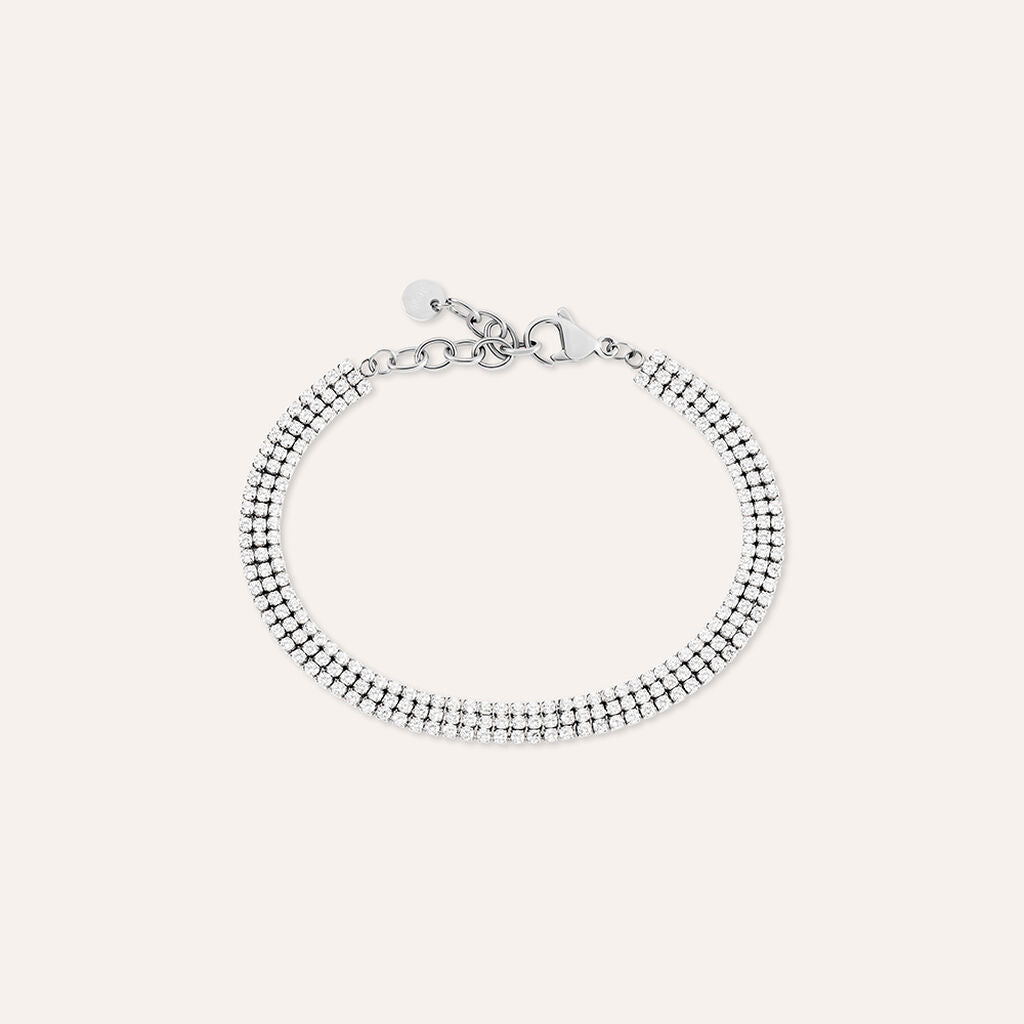 Bracciale Tennis Stroili Aura Acciaio Cubic Zirconia