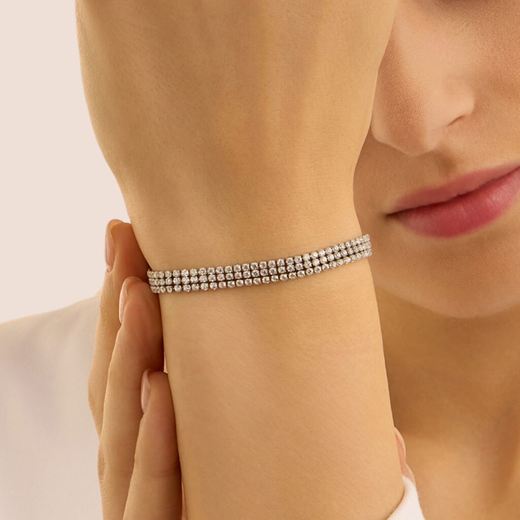 Bracciale Tennis Stroili Aura Acciaio Cubic Zirconia