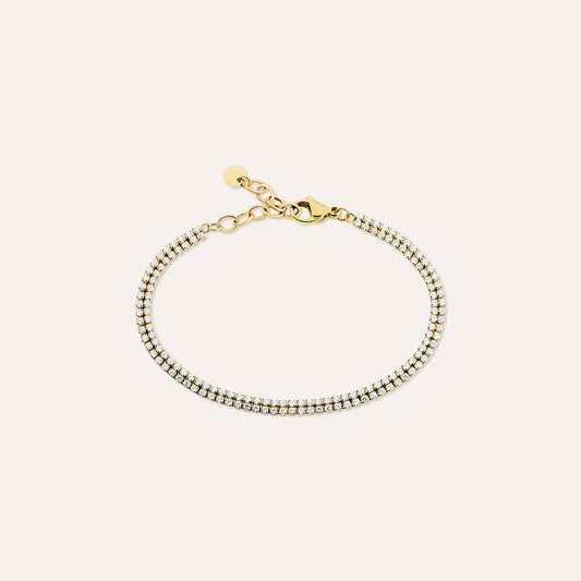 Bracciale Tennis Stroili Aura Acciaio Pvd Oro Cubic Zirconia