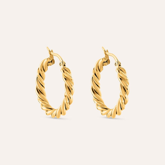 Orecchini Boccole Stroili Radiance Acciaio Pvd Oro Torchon