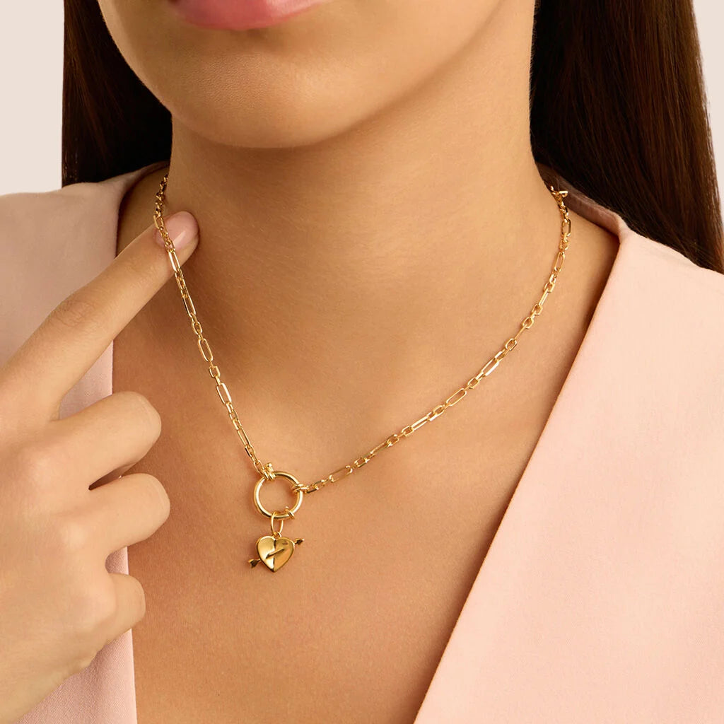 Ciondolo Stroili Love Beats Argento Dorato Cuore Con Freccia