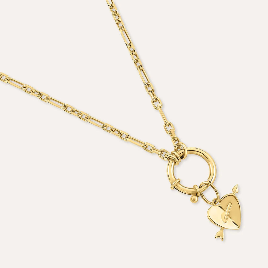Ciondolo Stroili Love Beats Argento Dorato Cuore Con Freccia