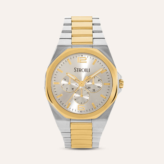Orologio Stroili Kyoto Multifunzione 42 Mm Acciaio/Pvd Oro Braccialato