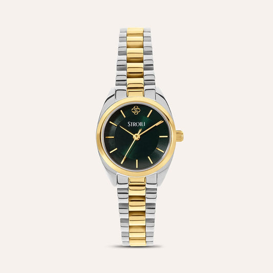 Orologio Stroili Carrie Lady 24 Mm Acciaio/Pvd Oro Braccialato Quadrante Verde