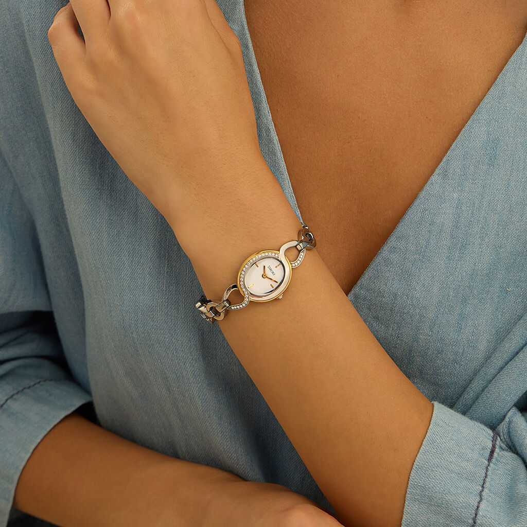 Orologio Stroili Montmartre Lady Strass Ovale 24X40 Mm Acciaio/Pvd Oro Braccialato/Strass