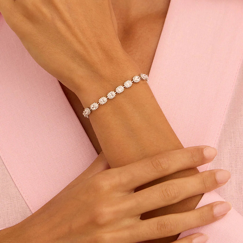 Bracciale Tennis Stroili Silver Elegance Argento E Zirconi Taglio Ovale Contornati