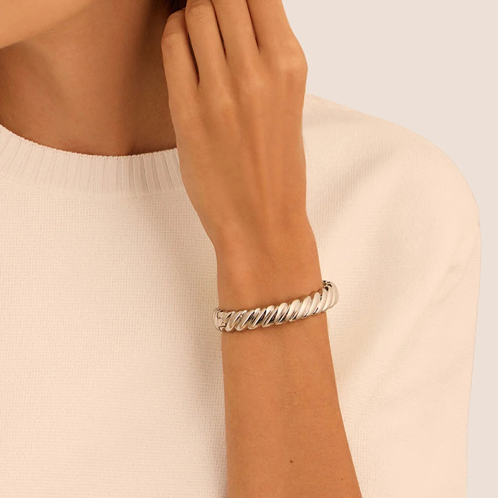 Bracciale Rigido Stroili Moonlight Torchon Acciaio