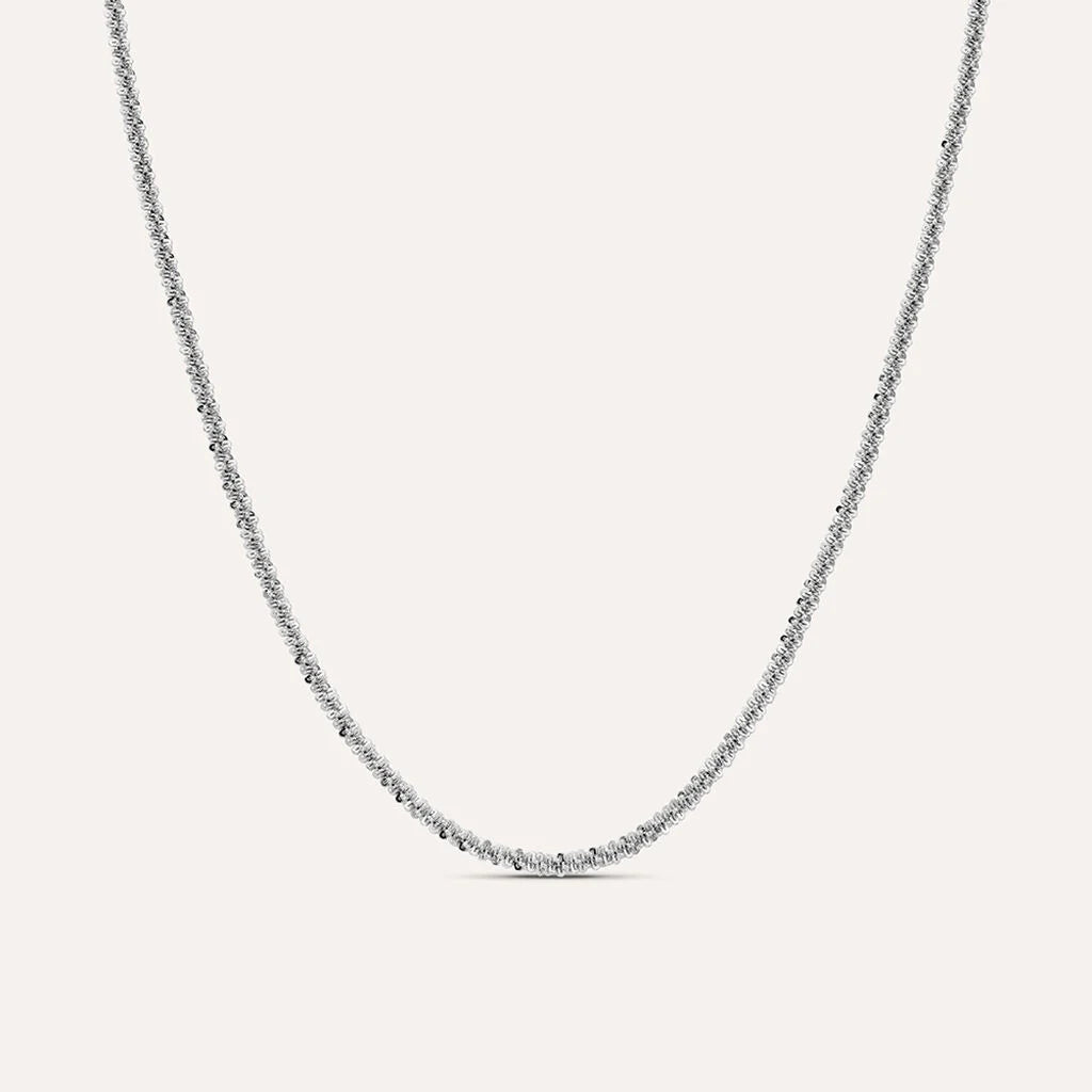 Collana Stroili Moonlight Acciaio Catena Maglia Criss-Cross