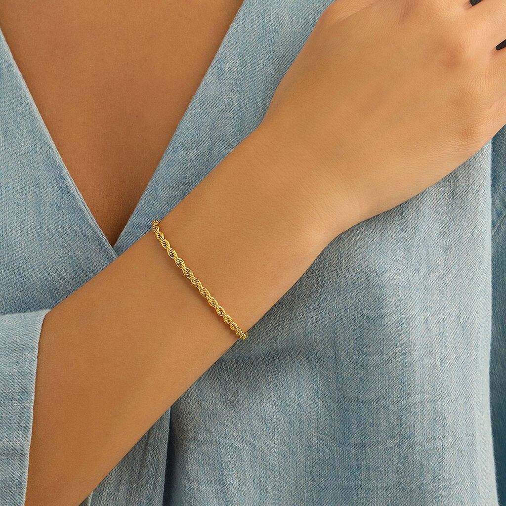 Bracciale Stroili Radiance Acciaio Pvd Oro Catena Maglia Corda