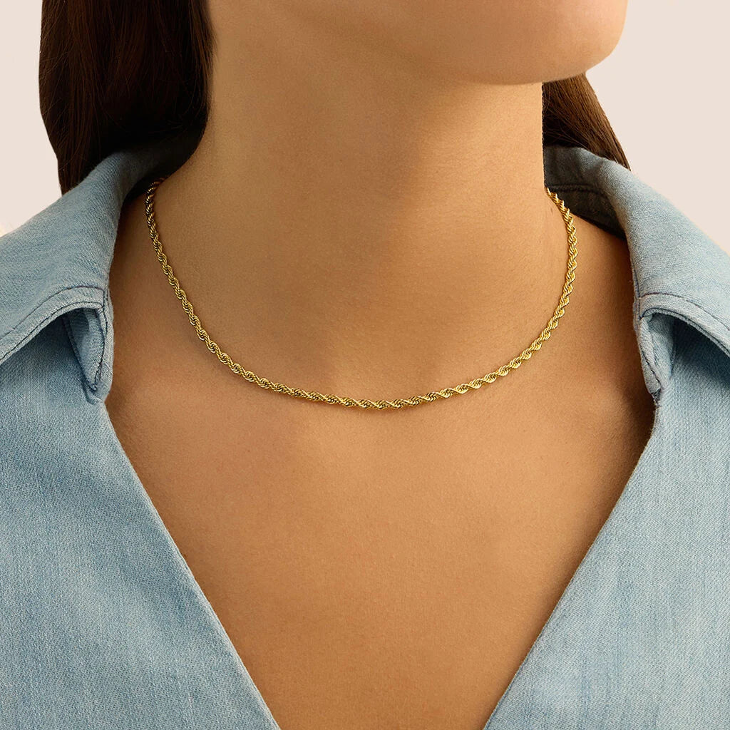 Collana Stroili Radiance Acciaio Pvd Oro Catena Maglia Corda