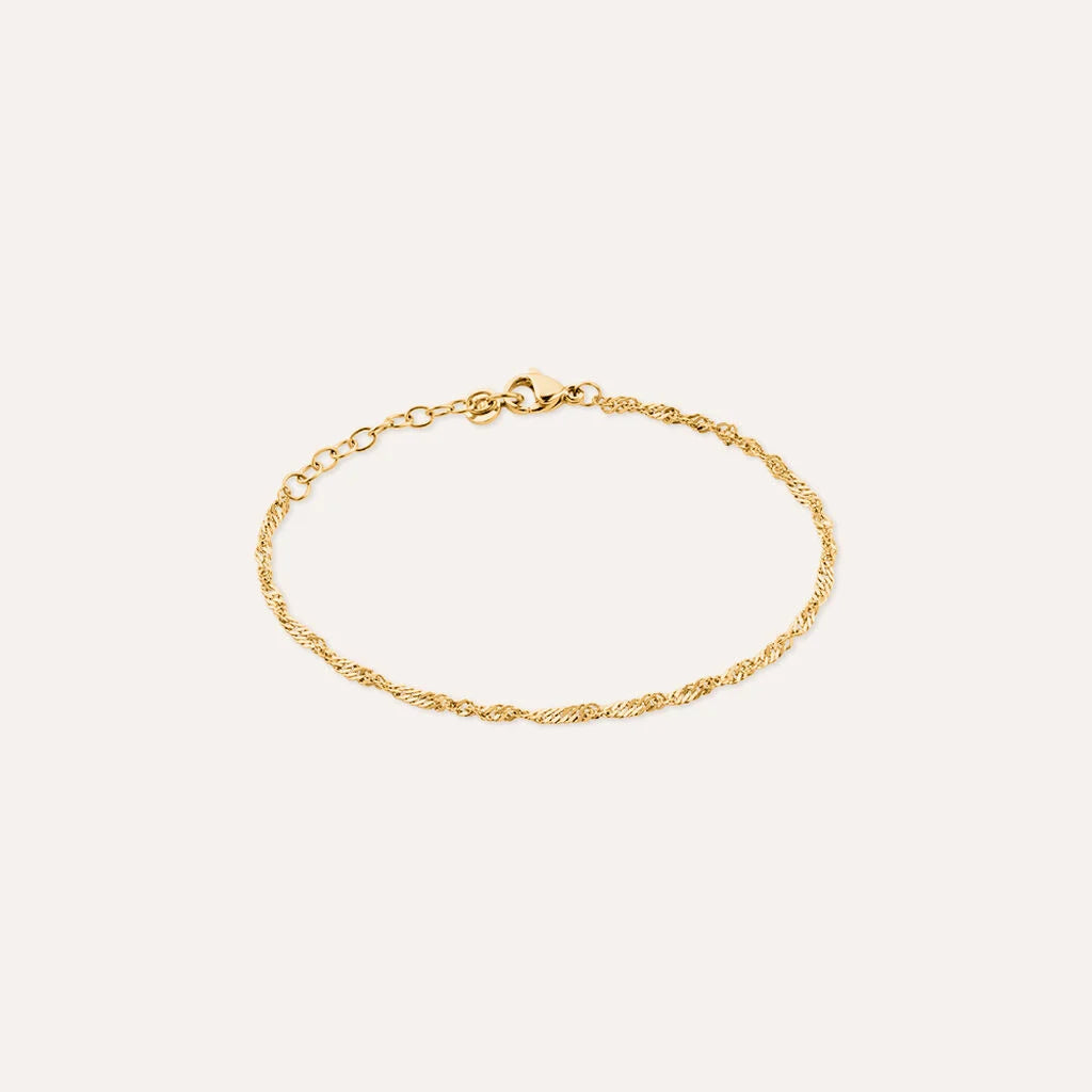 Bracciale Stroili Radiance Acciaio Pvd Oro Catena Maglia Singapore